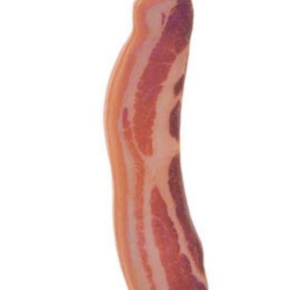 6.5" Juicy Slice of Glitter Bacon Glass Ornament Christmas Decor Gift - Picture 6 of 6